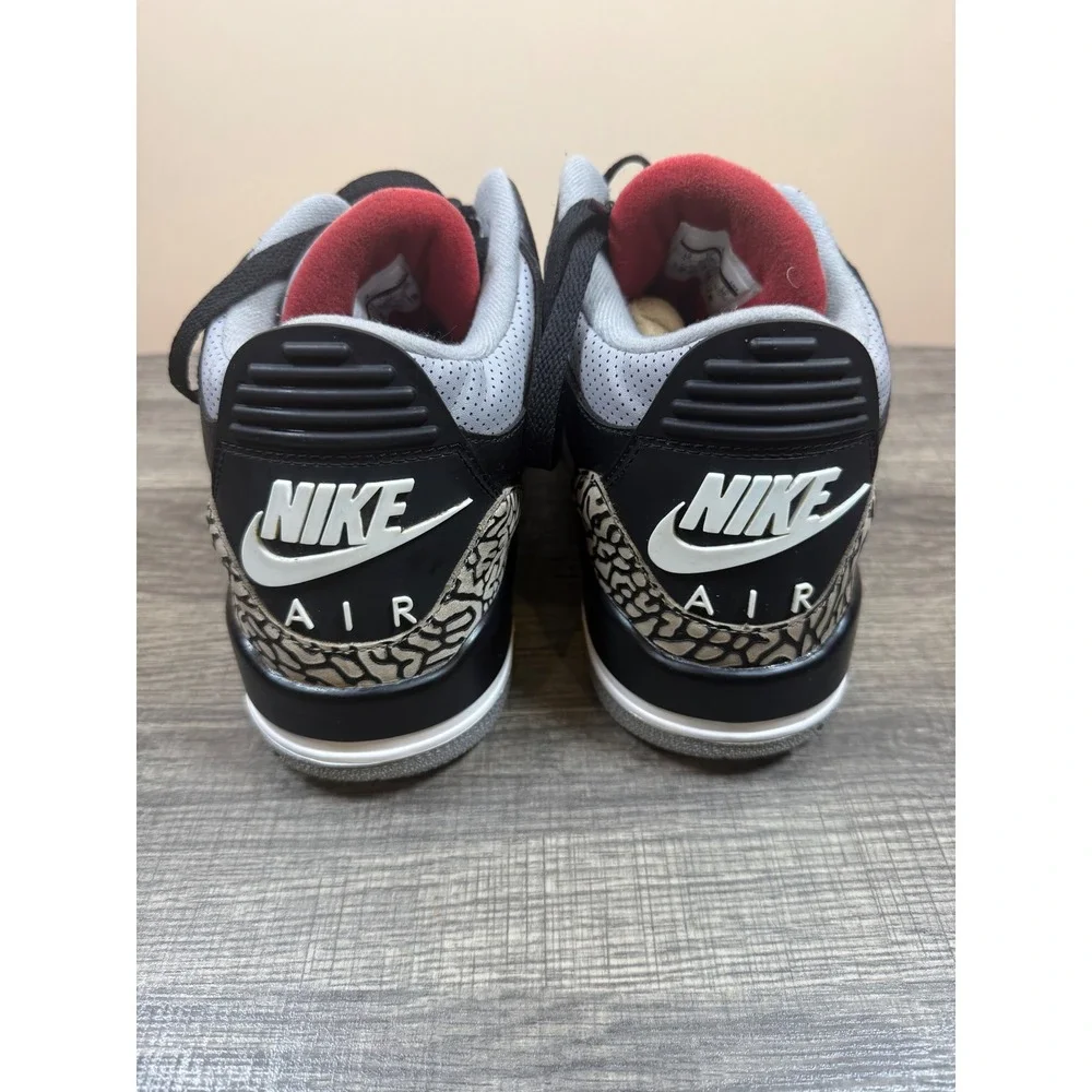 Jordan 3 Retro Black Cement 2018 Mens Size 12 Black Fire Red 854262-001 Nike Air